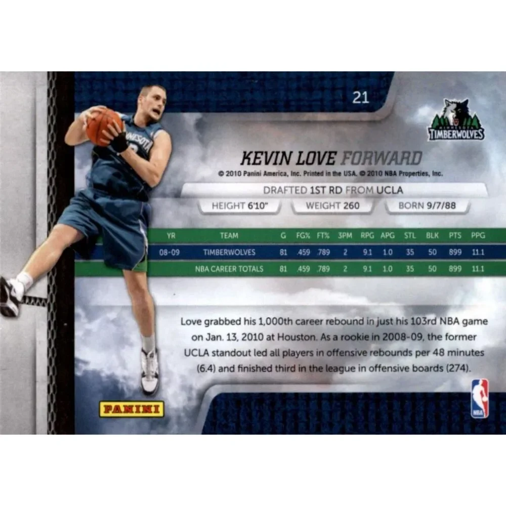 2009 Absolute Basketball Card - #21 Kevin Love